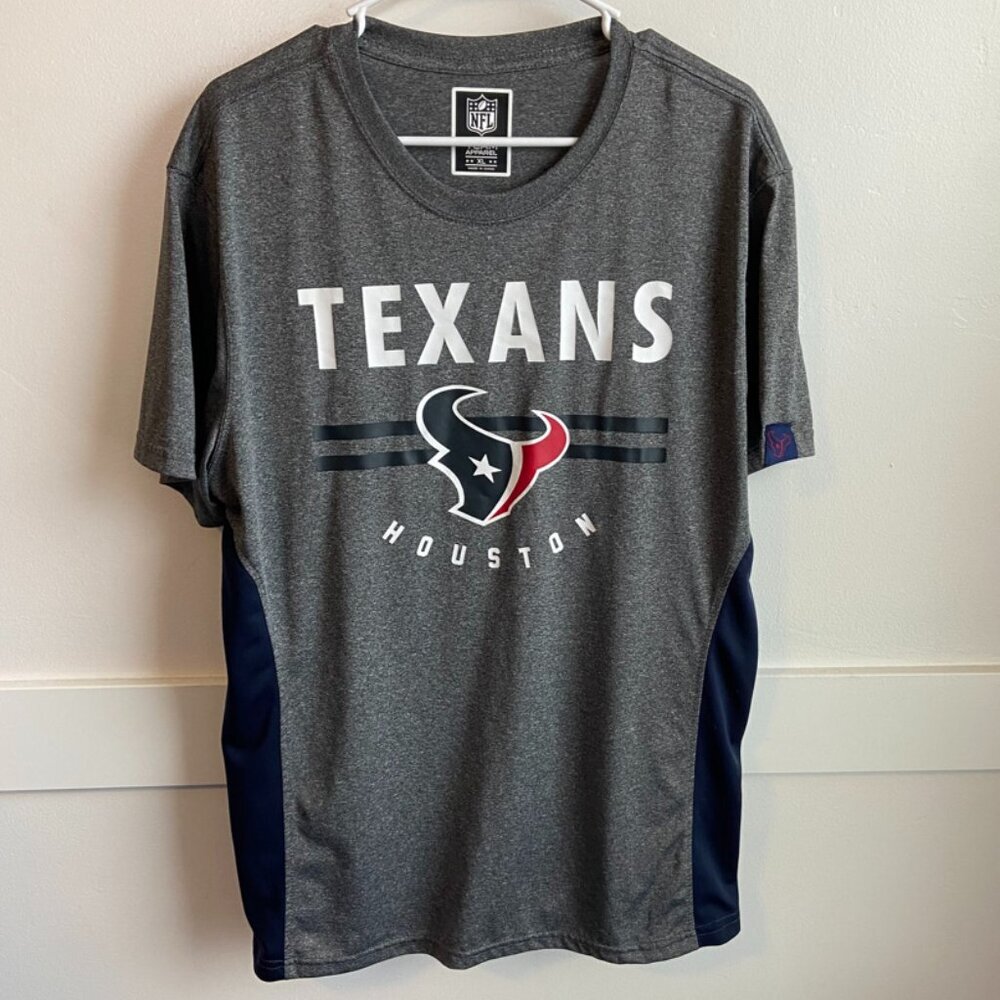 NFL Team Apparel Gray & Blue Houston Texans Short Sleeve Shirt
